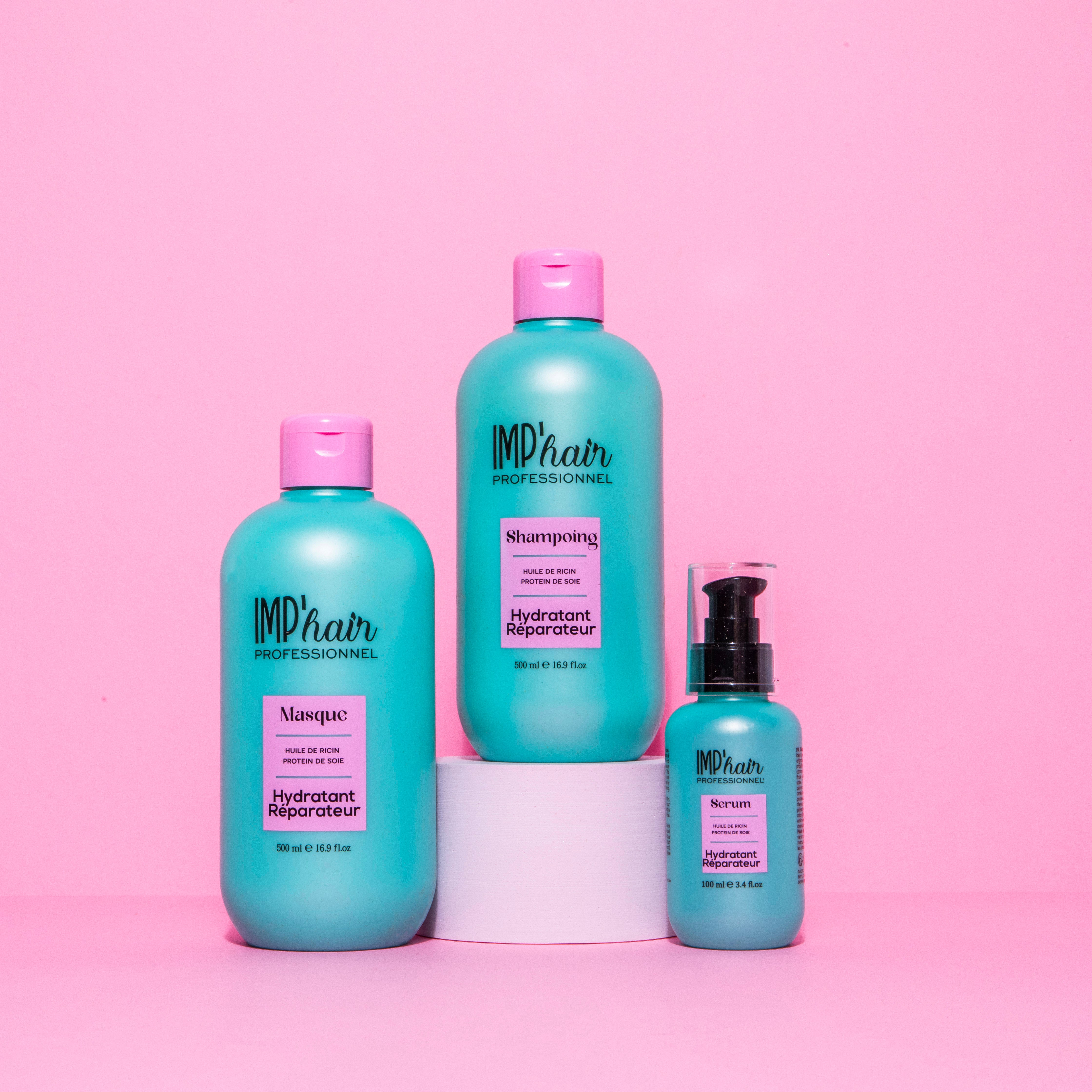 Trio Soin Réparateur – Ricin & Protéines de Soie : Shampoing, Masque & Sérum