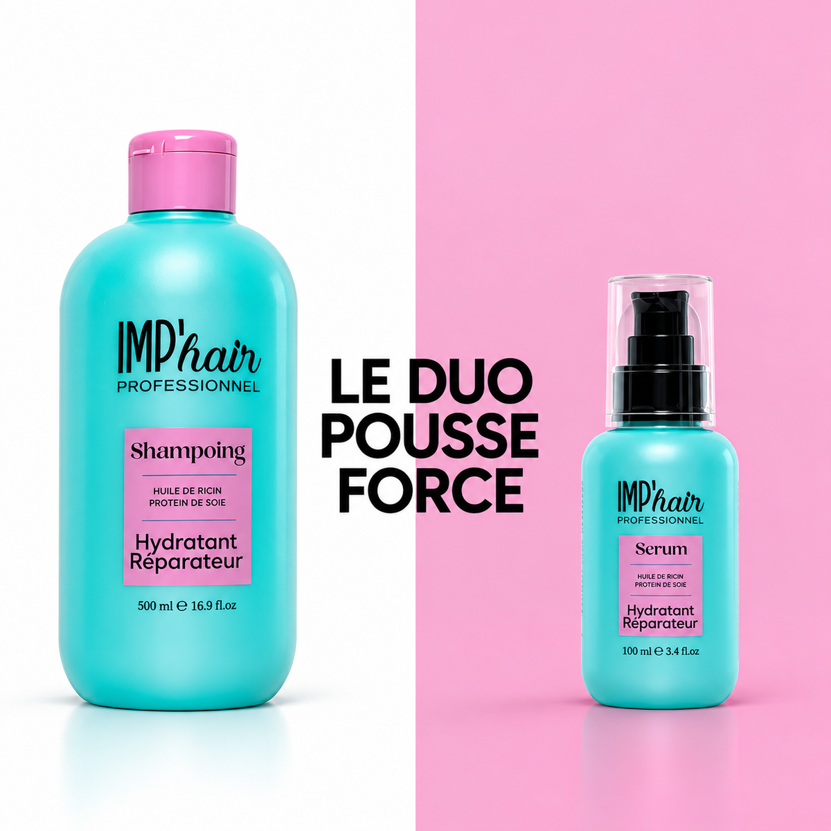 Duo Pousse Réparation – Shampoing + Sérum Ricin