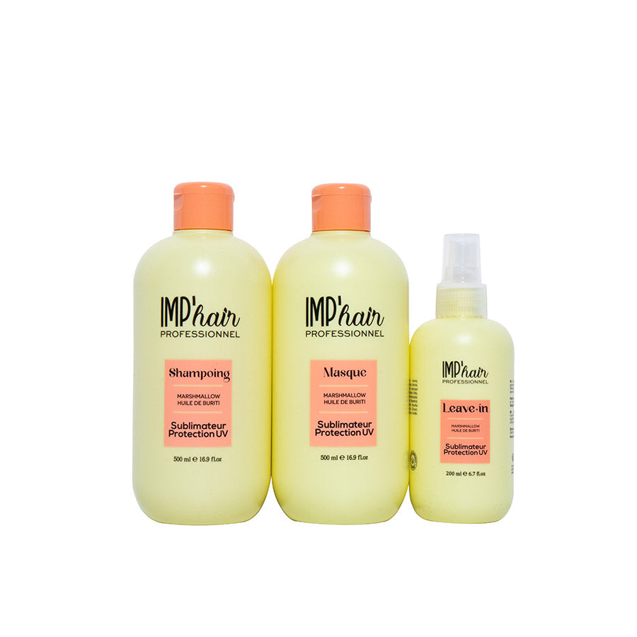 Trio Soin ANTI-UV ANTI-FRIZZ marshmallow & Buriti