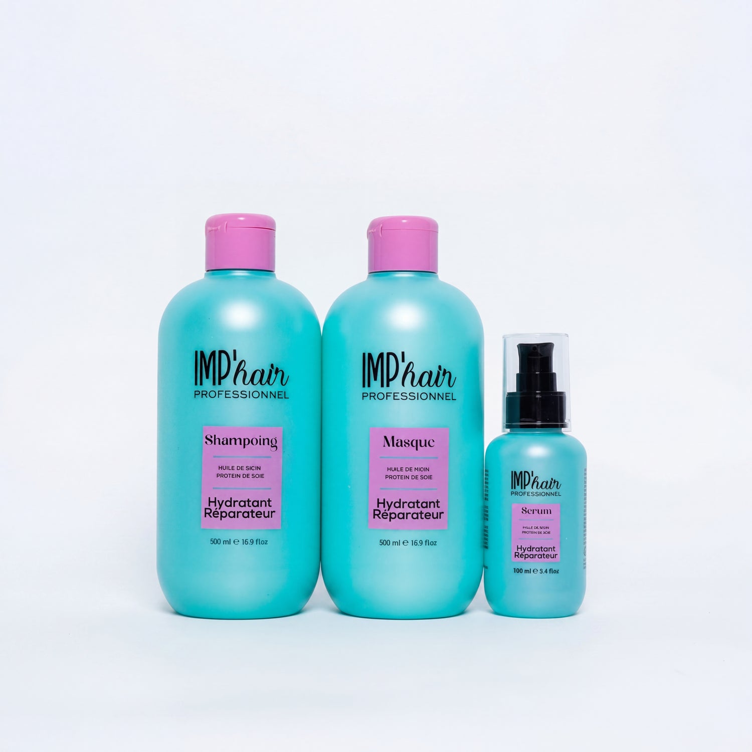 Trio Soin HYDRATATION POUSSE ricin et protéine de soie