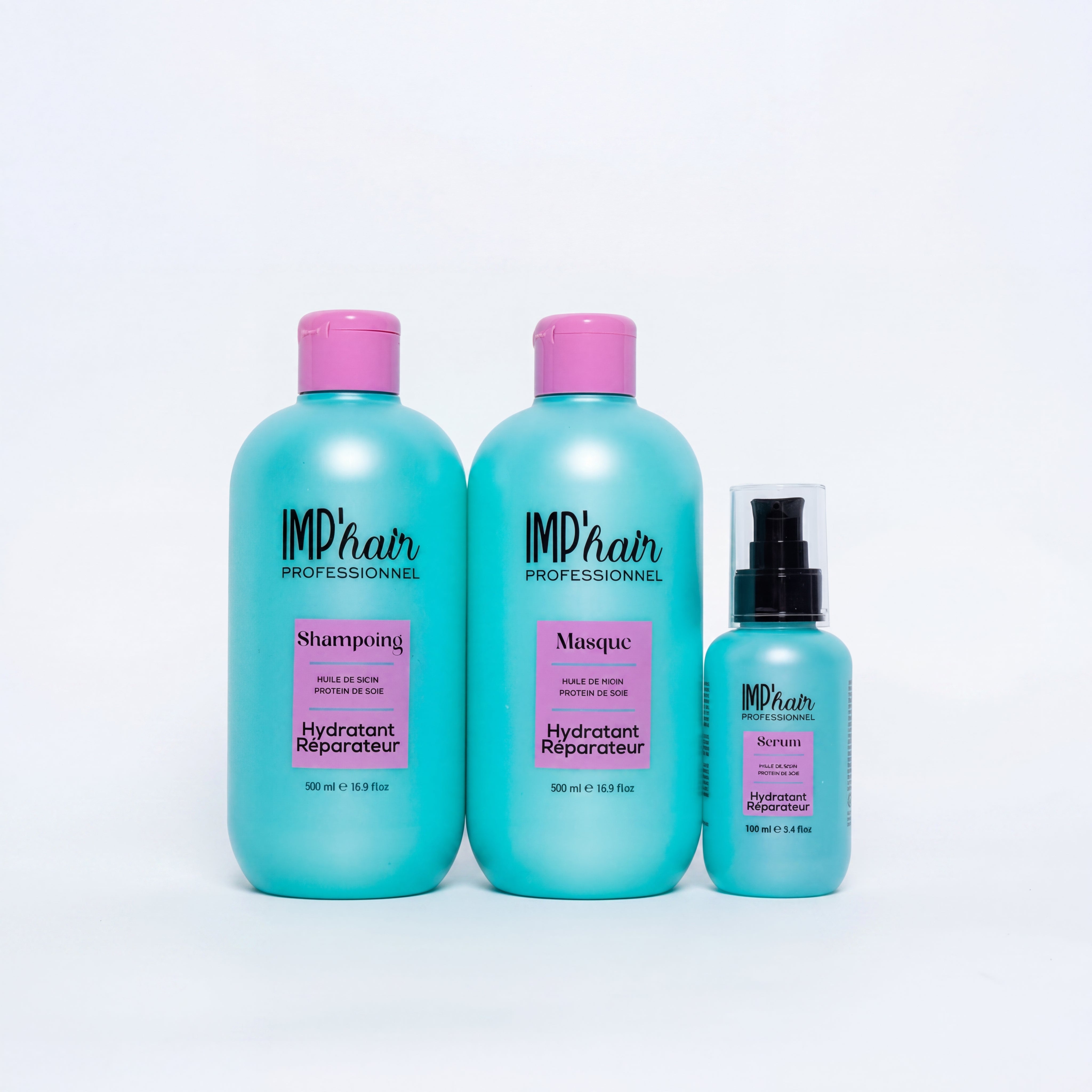 Trio Soin HYDRATATION POUSSE ricin et protéine de soie