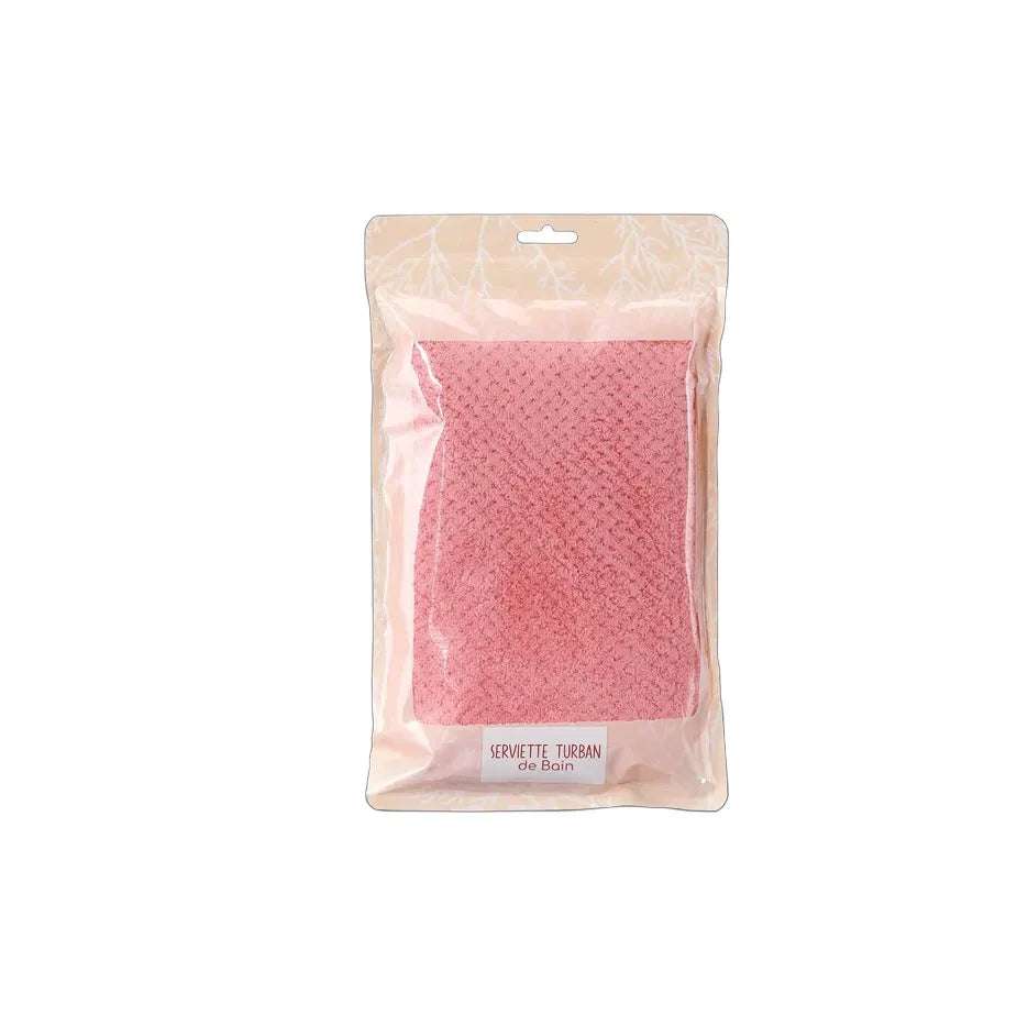 Serviette-turban de bain microfibre ultra-absorbante ROSE