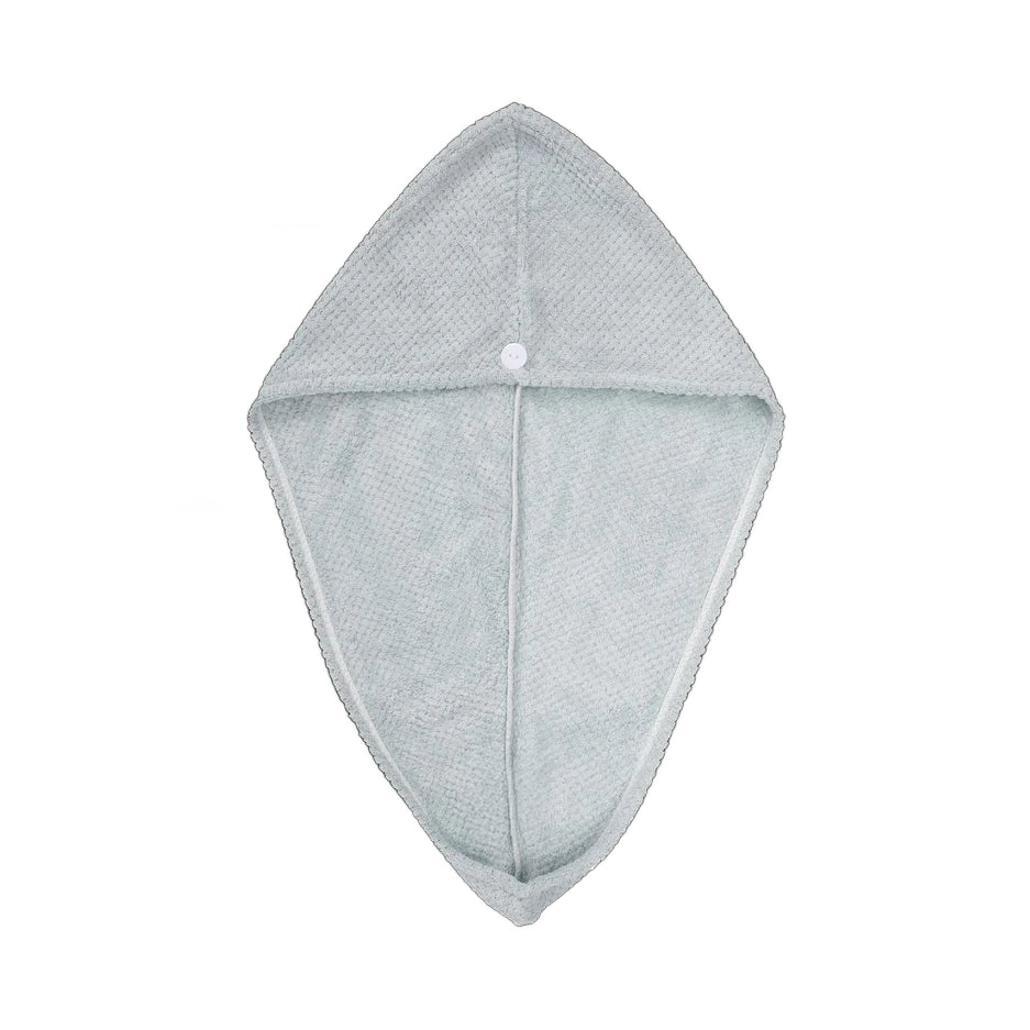 Serviette-turban de bain microfibre ultra-absorbante GRIS BLEU